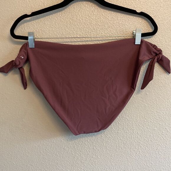 NWT- dark purple simply seamless Hipster- side tie bikini bottoms- Size 18W - Picture 3 of 9